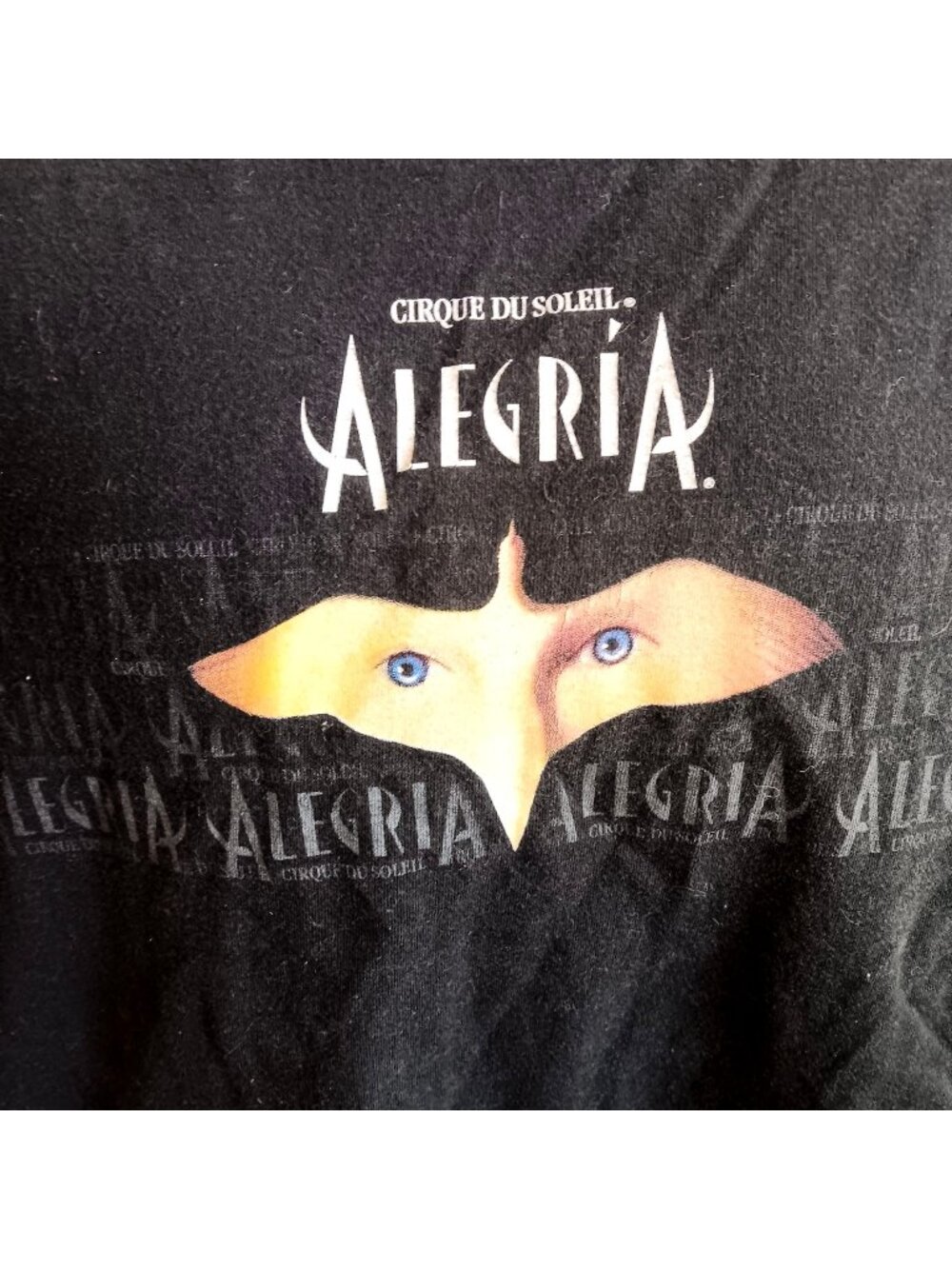 Vintage T-Shirt XL Cirque Du Soleil Alegría Black 100% Cotton Canada Made 90s